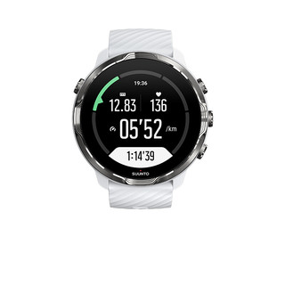 SUUNTO 颂拓 Suunto 7 智能手表 50mm 莓果亮白 不锈钢 白色硅胶表带（北斗、GPS）