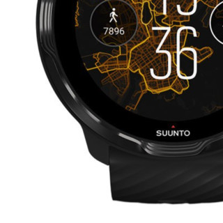 SUUNTO 颂拓 Suunto 7 智能手表 50mm 经典黑 不锈钢 黑色硅胶表带（北斗、GPS）