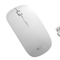 B.O.W 航世 A18S 2.4G蓝牙 双模无线鼠标 1200DPI 冰雪白