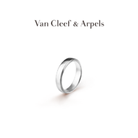 Van Cleef & Arpels 梵克雅宝 官方旗舰店 Toujours系列 4毫米婚戒 白K金玫瑰金戒指