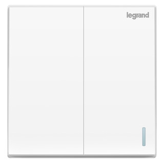 legrand 罗格朗 仕典系列 K8/32/2/2CE 双开双控开关 玉兰白