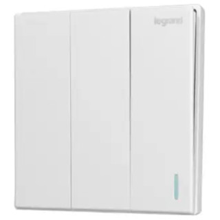 legrand 罗格朗 仕典系列 K8/33/1/2AE 三开单控开关 玉兰白