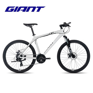 GIANT捷安特ATX 660铝合金碟刹成人26寸变速学生男女山地自行车 亮白 26x19 M