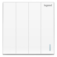 legrand 罗格朗 仕典系列 K8/34/2/2DE 四开双控开关 玉兰白