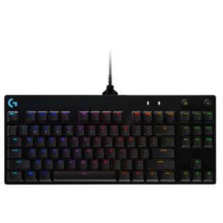 logitech 罗技 PRO X 87键 有线机械键盘 黑色 GX BLUE-C 青轴 RGB