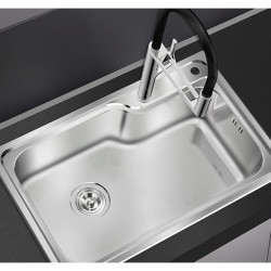 省310元 不锈钢洗菜盆 Diiib 大白 304不锈钢厨房水槽单槽多少钱 什么值得买