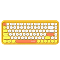AJAZZ 黑爵 308i 84键 蓝牙无线薄膜键盘 黄色 RGB