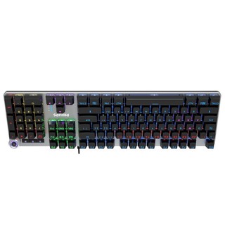 PHILIPS 飞利浦 SPK8401 104键 有线机械键盘 黑色 国产青轴 混光