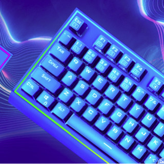 MACHENIKE 机械师 耀 K1-B1B 104键 有线机械键盘 科幻蓝 Men青轴 RGB