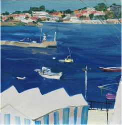 买买艺术版画复制品 买买艺术王海燕 西班牙 瓦伦西亚海滩 50 50cm 系列艺术版画背景墙装饰画多少钱 什么值得买