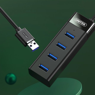 UNITEK 优越者 Y-3098ABK USB 3.0 4口集线器 0.3m