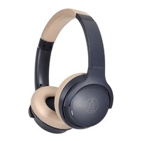 audio-technica 铁三角 ATH-S220BT 耳罩式头戴式动圈蓝牙耳机 米色