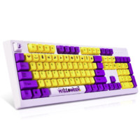 Maxim's 美心 K633 108键 有线机械键盘 黄紫色 佳达隆G轴青轴 单光