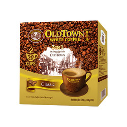 OLDTOWN WHITE COFFEE 旧街场白咖啡 马来西亚进口 旧街场（OLDTOWN）原味20条盒装 三合一速溶白咖啡 760g