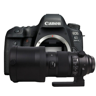 Canon 佳能 EOS 6D Mark II 全画幅 数码单反相机 黑色 150-600mm F5.0 DG OS HSM 远摄变焦镜头 单镜头套机