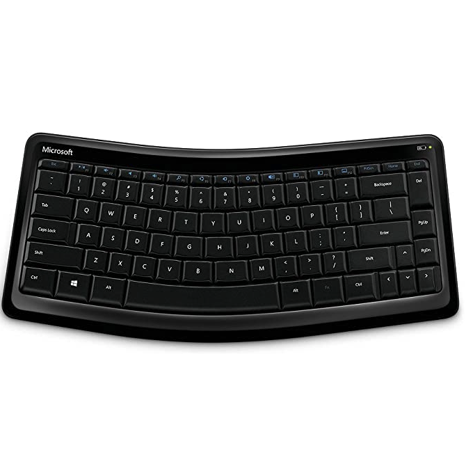 Microsoft 微软 Sculpt T9T-00001 83键 蓝牙无线薄膜键盘 黑色 无光