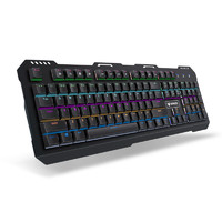 RAPOO 雷柏 V560 104键 有线机械键盘 黑色 雷柏青轴 RGB