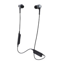 audio-technica 铁三角 ATH-CKR75BT 入耳式颈挂式 蓝牙耳机 灰色