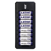 leise 雷摄 C818 升级版 5号镍氢充电电池 1.2V  2700mAh 8粒装 充电套装