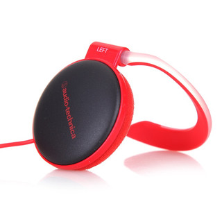 audio-technica 铁三角 ATH-EQ500 压耳式挂耳式动圈有线耳机 红色 3.5mm
