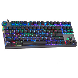 MOTOSPEED 摩豹 K82 87键 有线机械键盘 碳晶黑 高特青轴 RGB