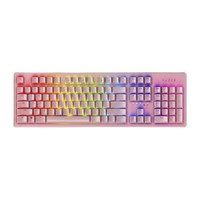 RAZER 雷蛇 猎魂光蛛粉晶版 104键 有线机械键盘 粉色 雷蛇红轴（线性光轴） RGB
