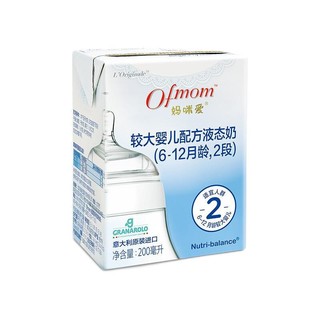 Ofmom 妈咪爱 较大婴儿液态奶 国行版 2段 200ml*6盒