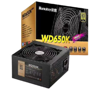 Huntkey 航嘉 WD畅销游戏系列 WD650K 金牌（90%）非模组ATX电源 650W