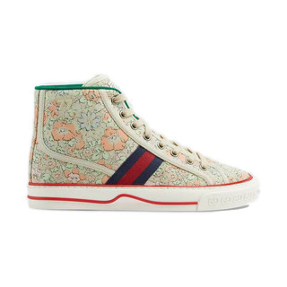 GUCCI 古驰 Tennis 1977系列 女士高帮帆布鞋 627838 2I420 3961 花色 37