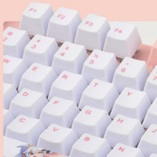NINGMEI 宁美 GK91 104键 有线机械键盘 粉色 Cherry青轴 无光