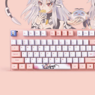 NINGMEI 宁美 GK91 104键 有线机械键盘 粉白色 Cherry红轴 无光
