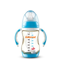 PPSU奶瓶210ML宽口径防摔 吸管带手柄感温变色5vb