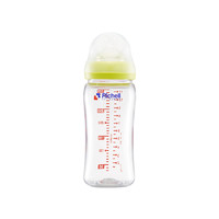 Richell 利其尔 宽口径PCT透透奶瓶320毫升 卫生防尘 奶嘴M号 婴幼儿奶瓶 3-6个月