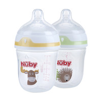 Nuby 努比新生儿奶瓶 婴儿仿母乳乳感奶嘴宽口径防胀气PP奶瓶 150毫升 适合0-3个月宝宝