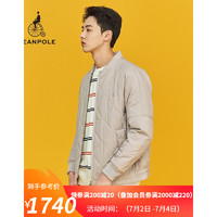 BEANPOLE 滨波 BEAN POLE滨波 2021春季新品男士商务休闲菱格棒球领棉服外套 象牙色 S