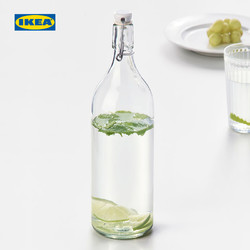 IKEA 宜家 KORKEN考肯附塞瓶子玻璃大容量凉饮料瓶凉水瓶冷水壶