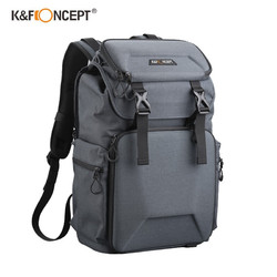 K&F Concept K&F CONCEPT摄影包双肩佳能尼康微单反背包户外专业休闲多功能防撞相机包 深灰色