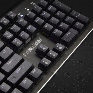 NEWMEN 新贵 GM390 104键 有线机械键盘 黑色 新贵红外轴 混光