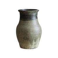 JUHAN 掬涵 粗陶花瓶陶罐花盆插花复古做旧风红陶仿古土陶盆坛子黑陶摆件