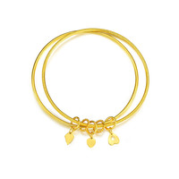 CHJ JEWELLERY 潮宏基 CD0001243700 浓情蜜意足金手镯 13.6g