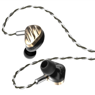 BGVP NS9 入耳式挂耳式圈铁有线耳机 黑金色 3.5mm