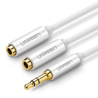 UGREEN 绿联 AV134 耳机分线器 一分二 0.2m 苹果白