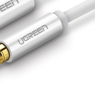 UGREEN 绿联 AV134 耳机分线器 一分二 0.2m 苹果白