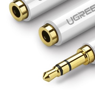 UGREEN 绿联 AV134 耳机分线器 一分二 0.2m 苹果白