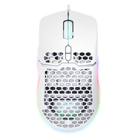 DeLUX 多彩 M700BU 有线鼠标 16000DPI RGB 白色
