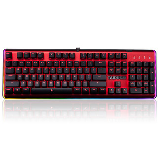 TAIDU 钛度 TKM600 幻彩师 104键 有线机械键盘 红色 Cherry红轴 RGB
