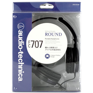 audio-technica 铁三角 ATH-FC707 耳罩式头戴式动圈有线耳机 黑色 3.5mm