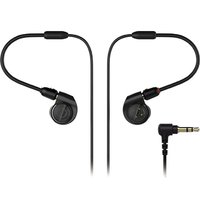 audio-technica 铁三角 ATH-E40 入耳式挂耳式有线耳机 黑色 3.5mm