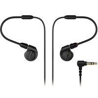 audio-technica 铁三角 ATH-E40 入耳式挂耳式有线耳机 黑色 3.5mm