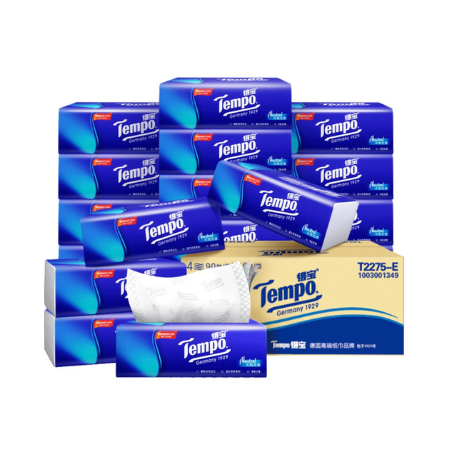 88VIP：Tempo 得宝 经典无香抽纸 4层90抽32包(160*195mm)